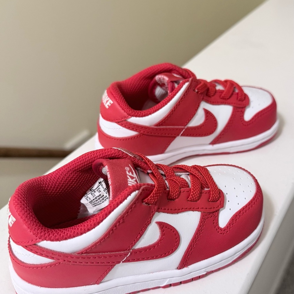 Toddler Nike Dunk sneakers red